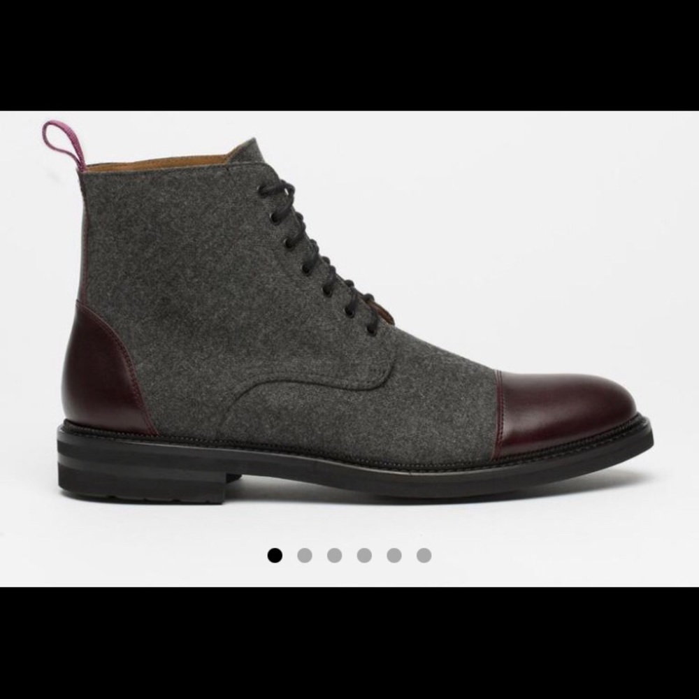 Taft Jack Boots gray/oxblood size 8
